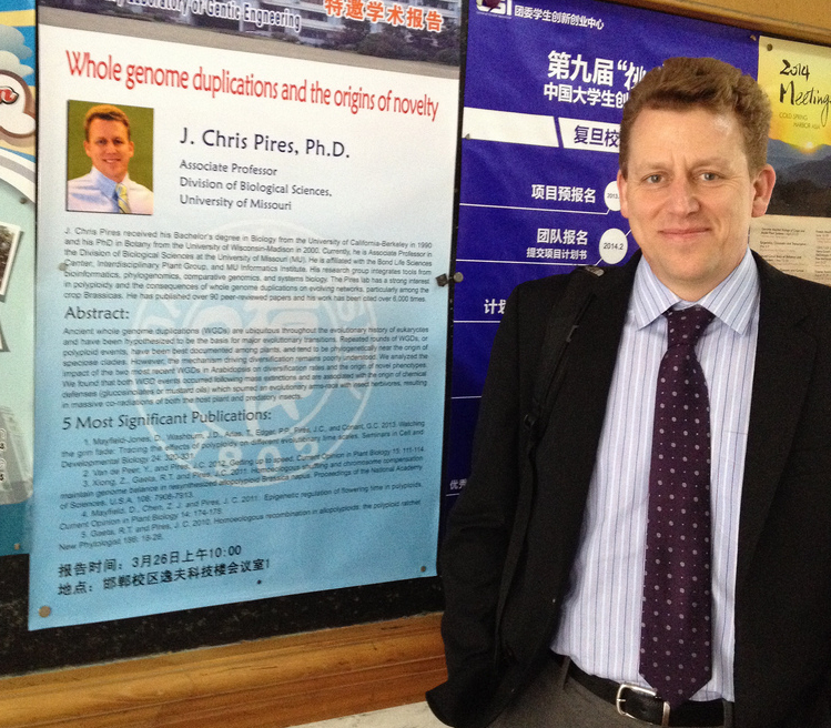 Chris Pires, investigator and associate professor in biological sciences at the Bond Life Sciences Center at Fudan University in Shanghai.